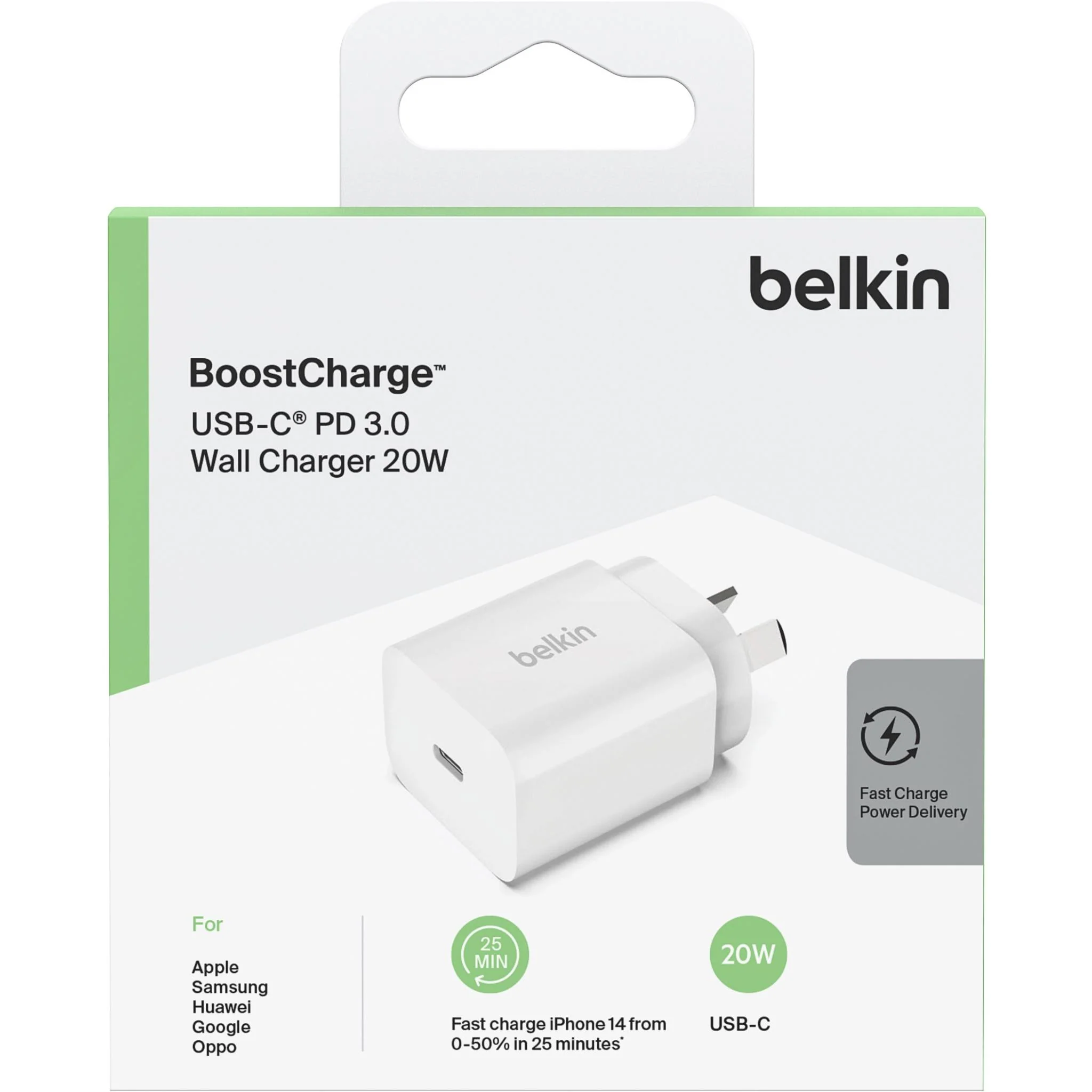 Belkin BoostCharge 20W USB-C PD3.0 Wall Charger - Image 3