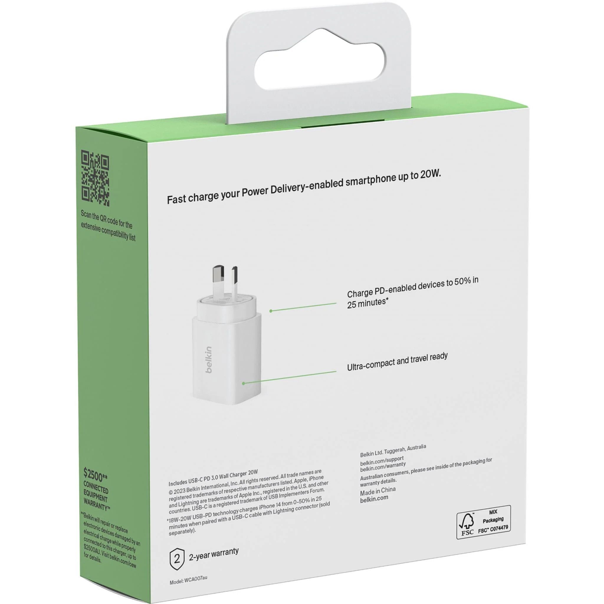 Belkin BoostCharge 20W USB-C PD3.0 Wall Charger - Image 4