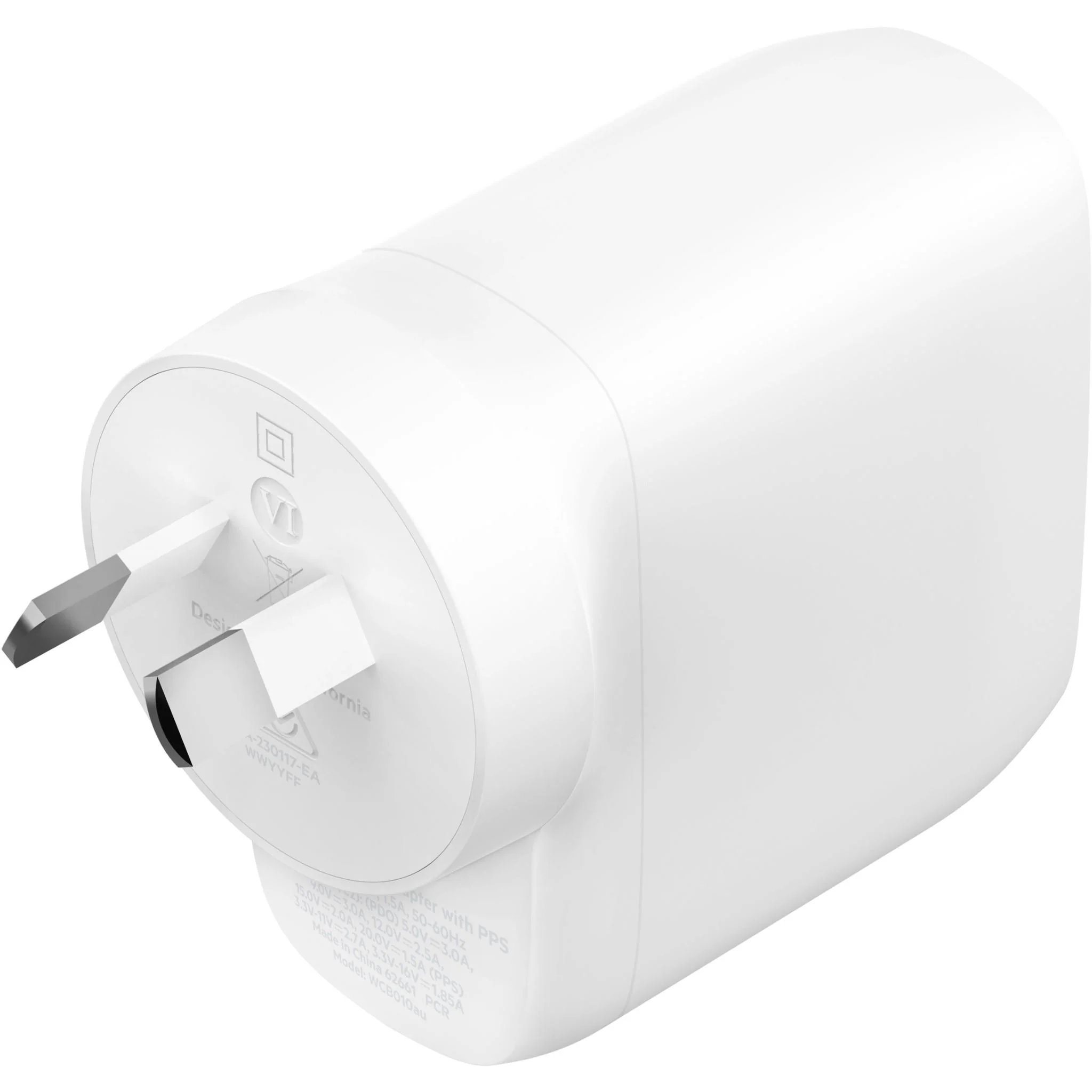 Belkin BoostUp Charge Dual USB-C Wall Charger with PPS 60W (White) - Image 2