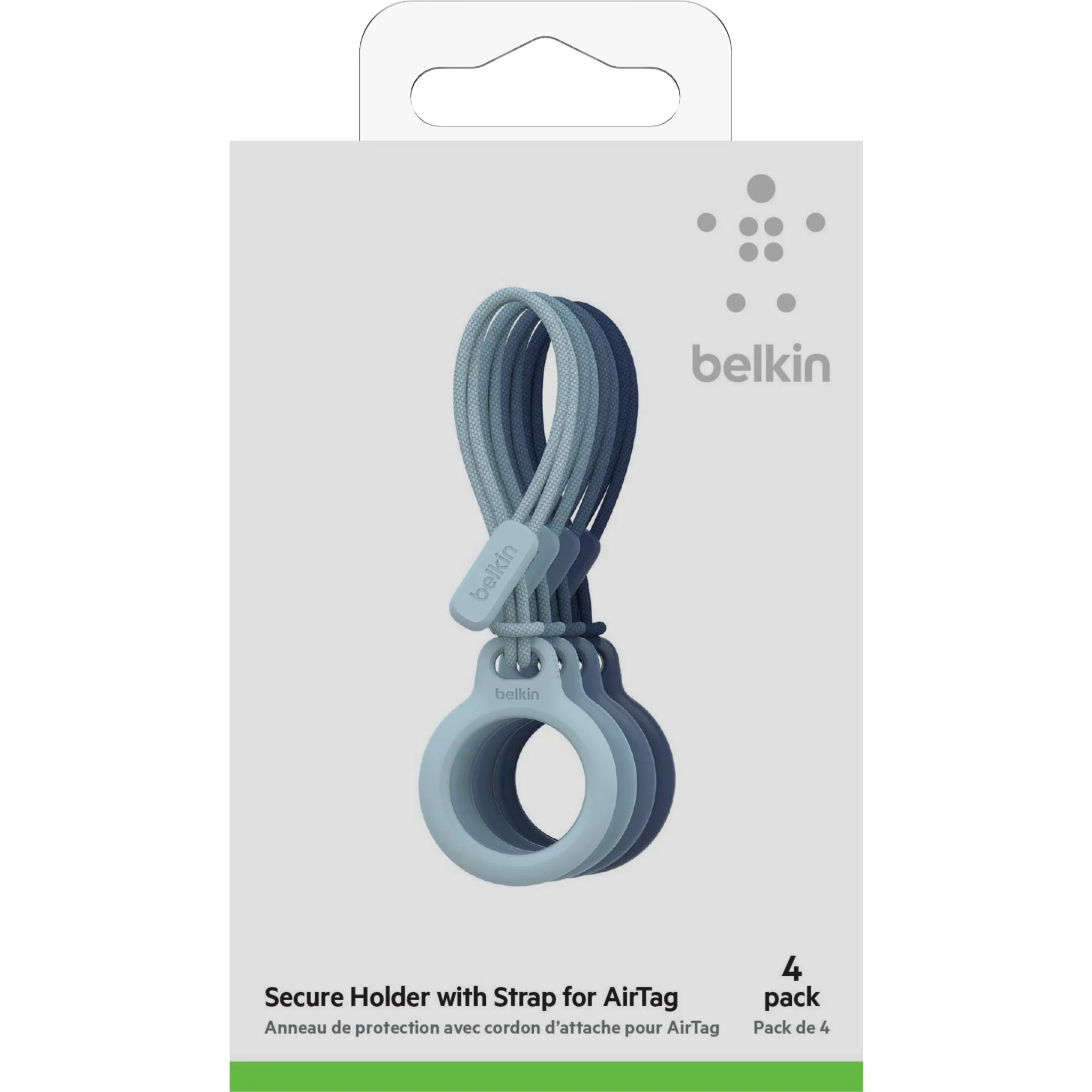 Belkin Secure Holder with Strap for AirTag 4 Pack (Blue) - Image 2