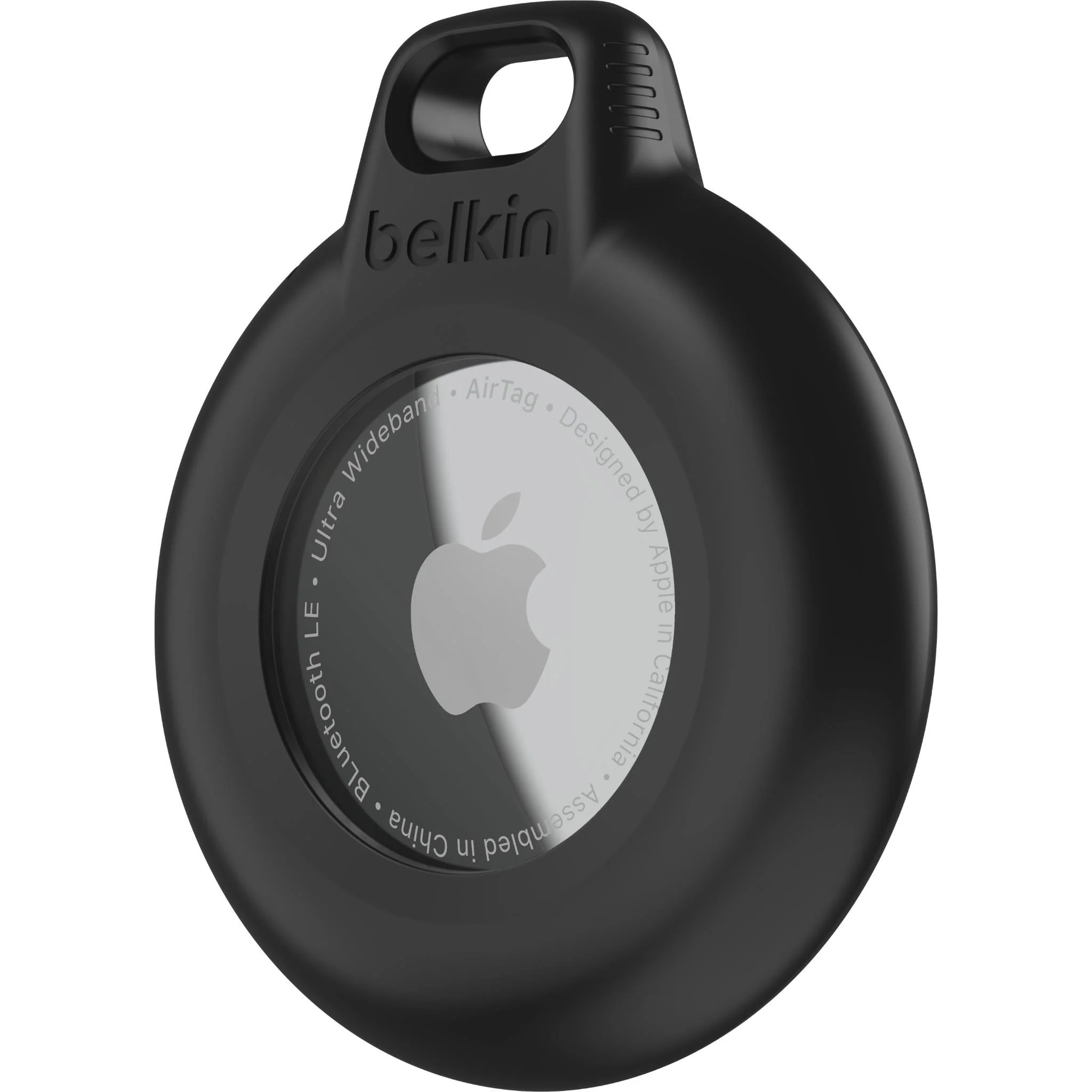 Belkin Waterproof Secure AirTag Holder with Key Ring (Black) [2 Pack] - Image 2