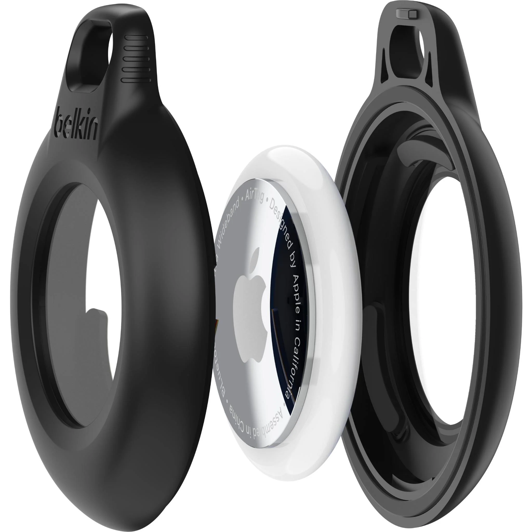 Belkin Waterproof Secure AirTag Holder with Key Ring (Black) [2 Pack] - Image 4