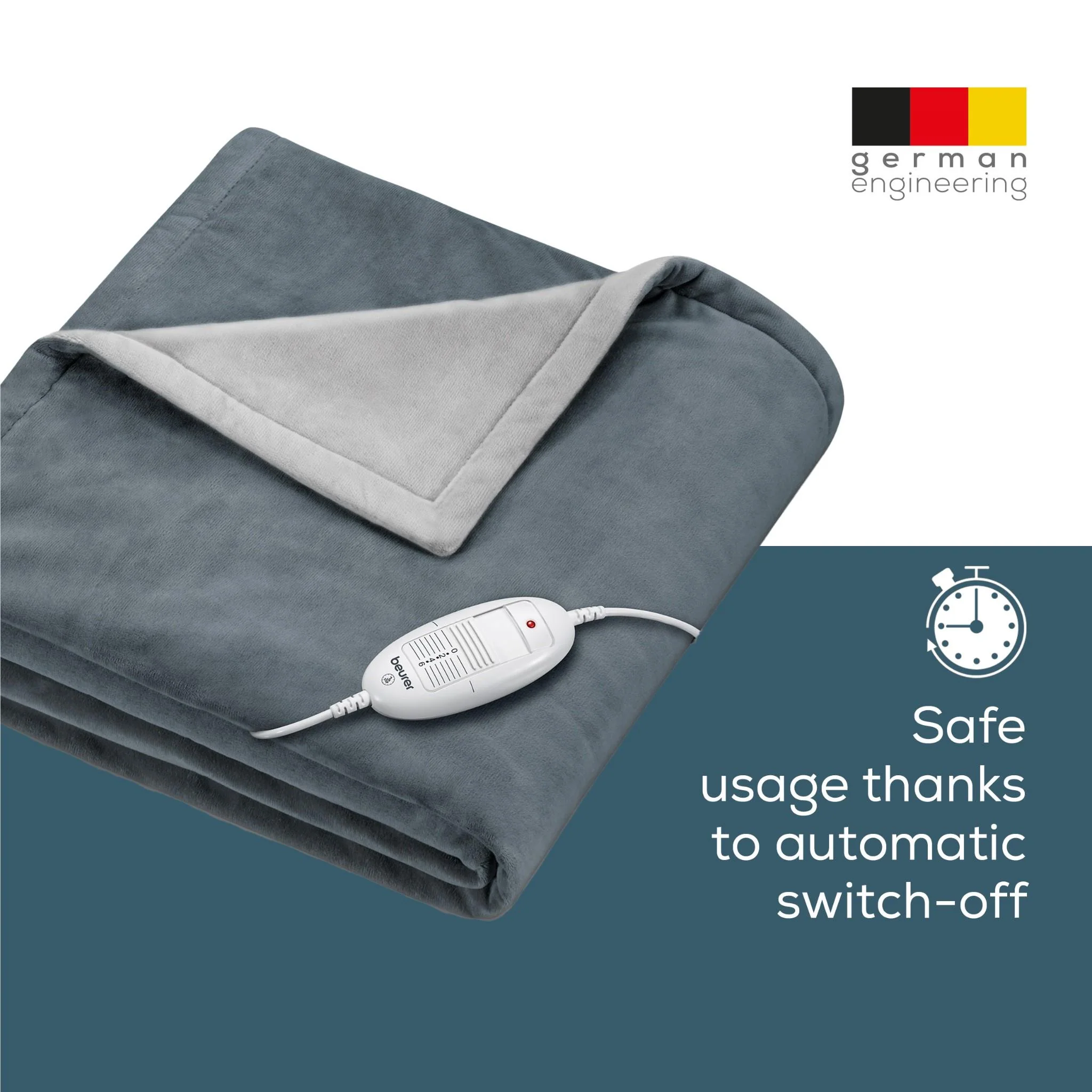 Beurer HD75DG Heated Throw Blanket (Dark Grey) - Image 3