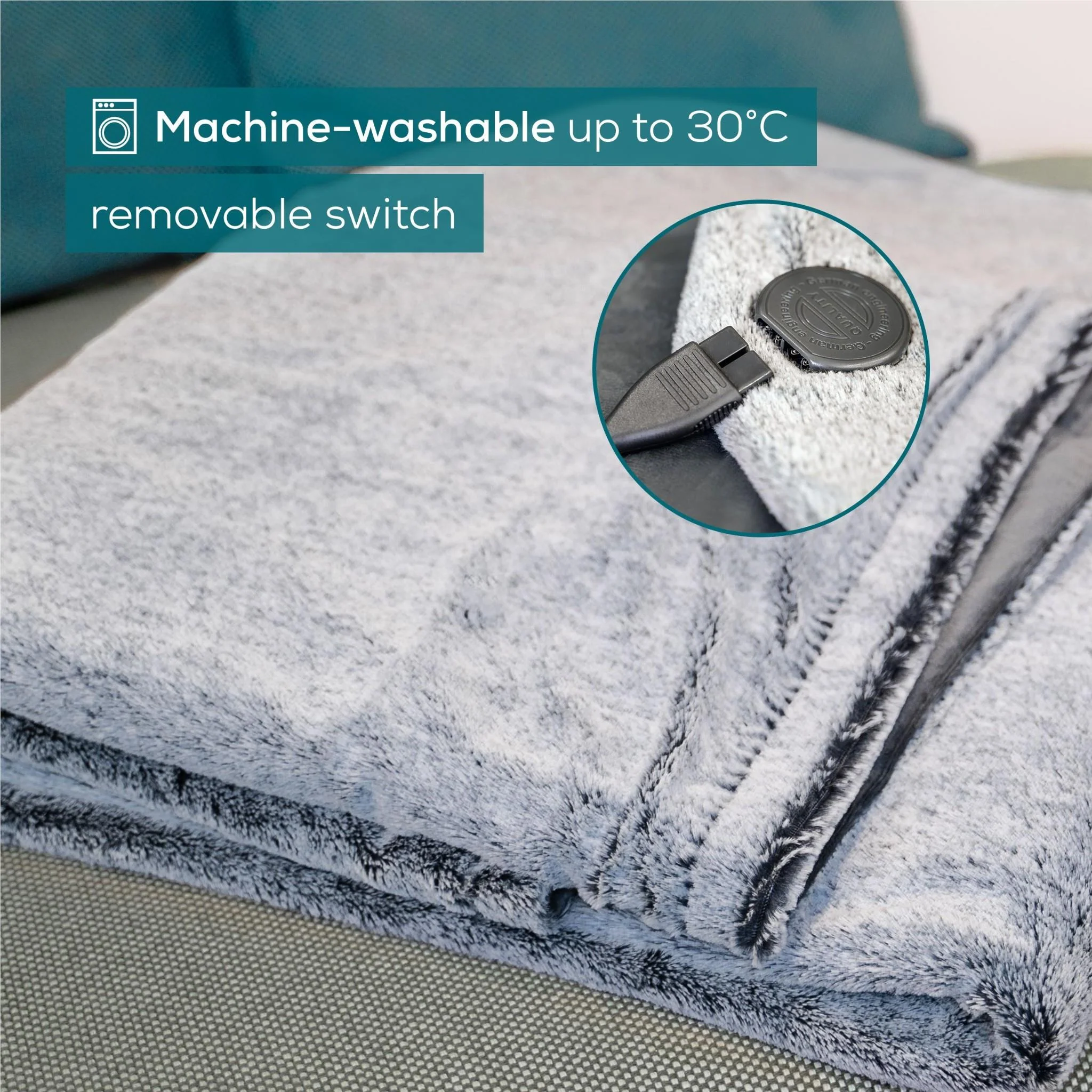 Beurer HD75NGP Super Cosy Heated Throw (Dark Grey) - Image 7