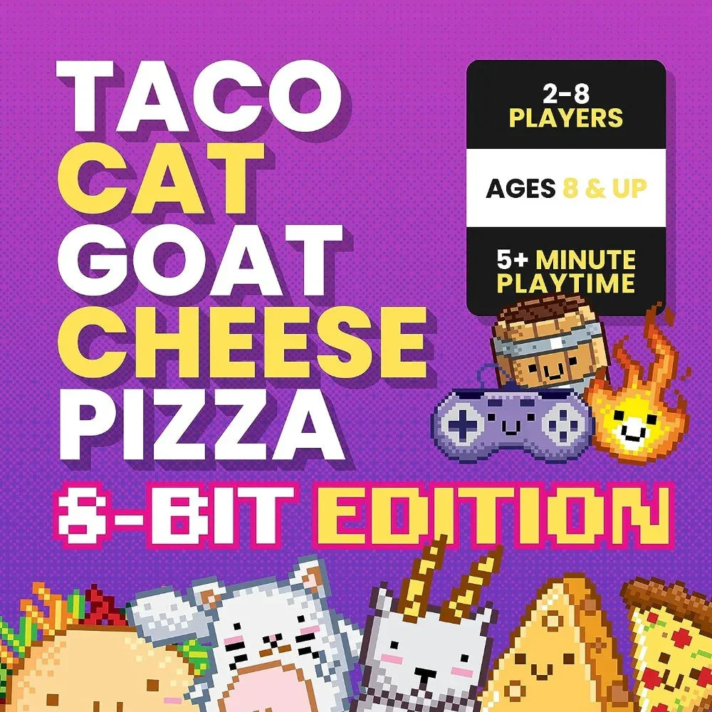 Blue Orange Games Taco Cat Goat Cheese Pizza 8-Bit Edition Party Game - Image 2