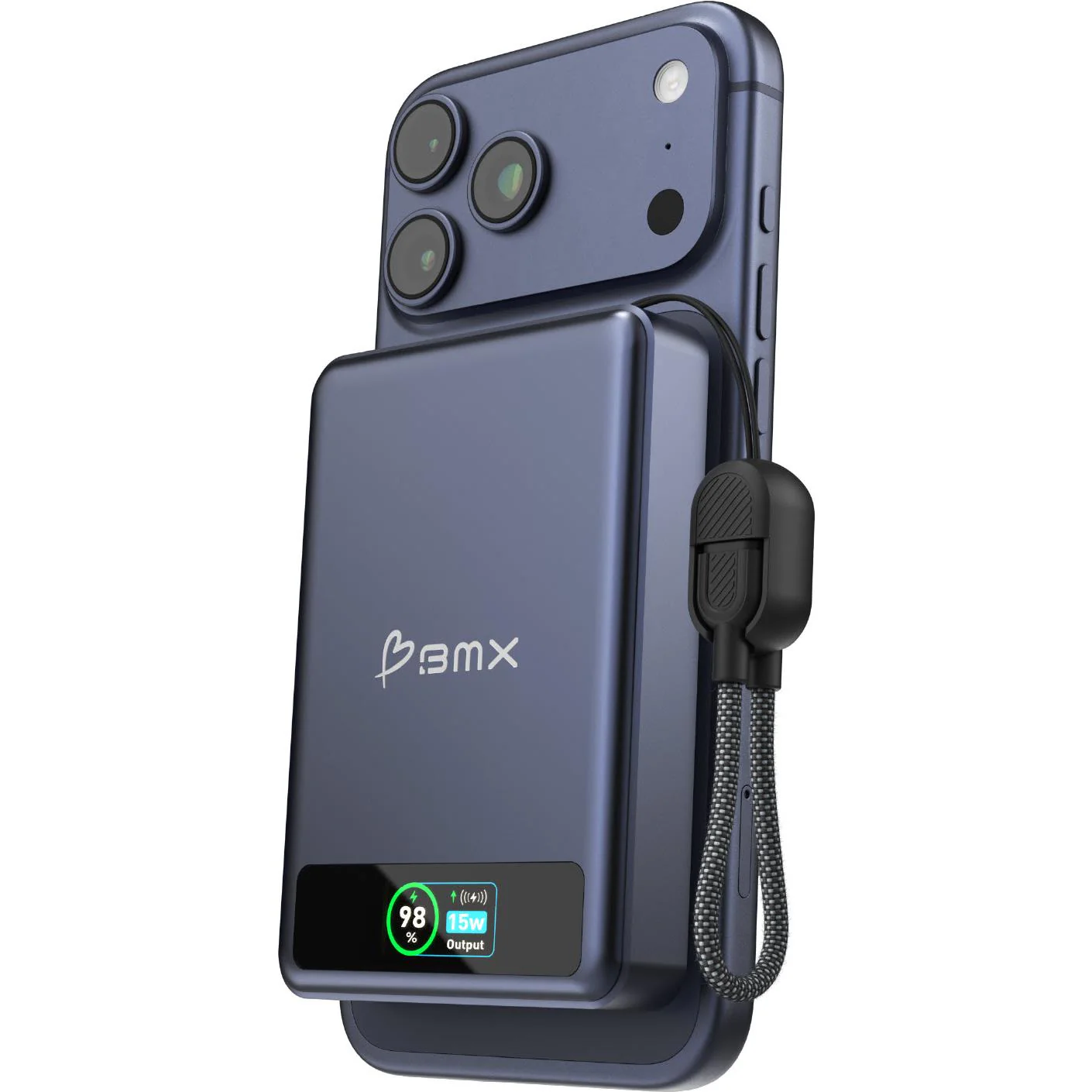 BMX SolidSafe 10K Solid-State Magnetic Power Bank (Blue) - Image 3