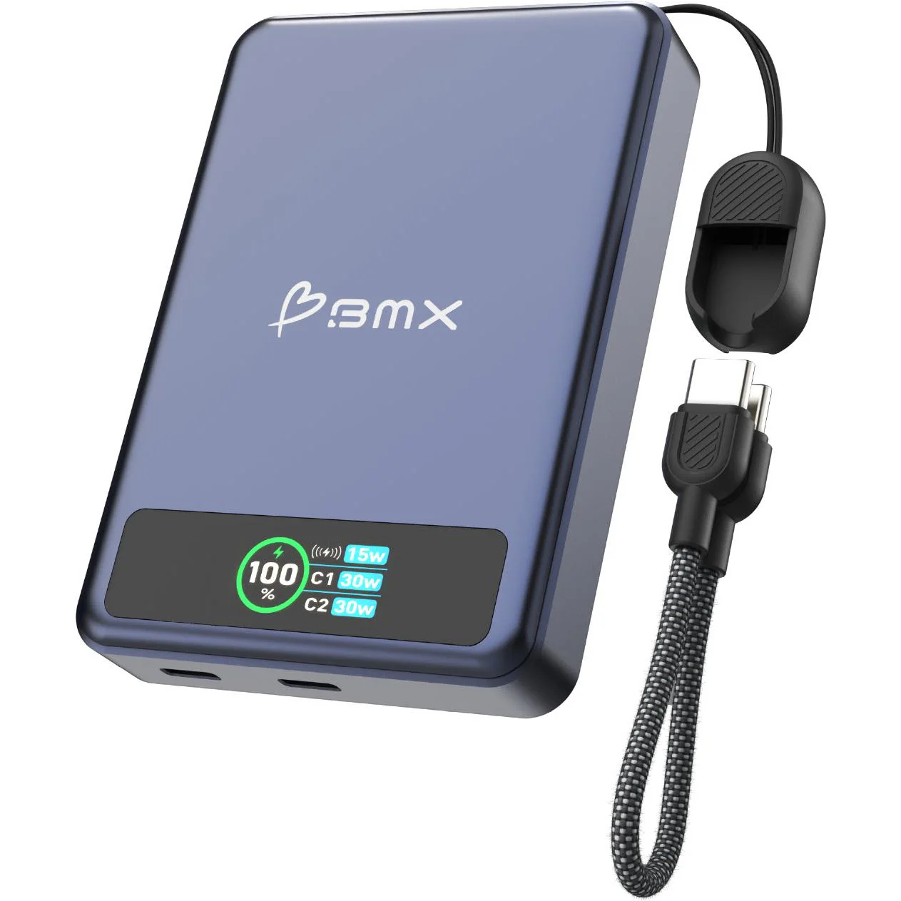 BMX SolidSafe 10K Solid-State Magnetic Power Bank (Blue) - Image 5