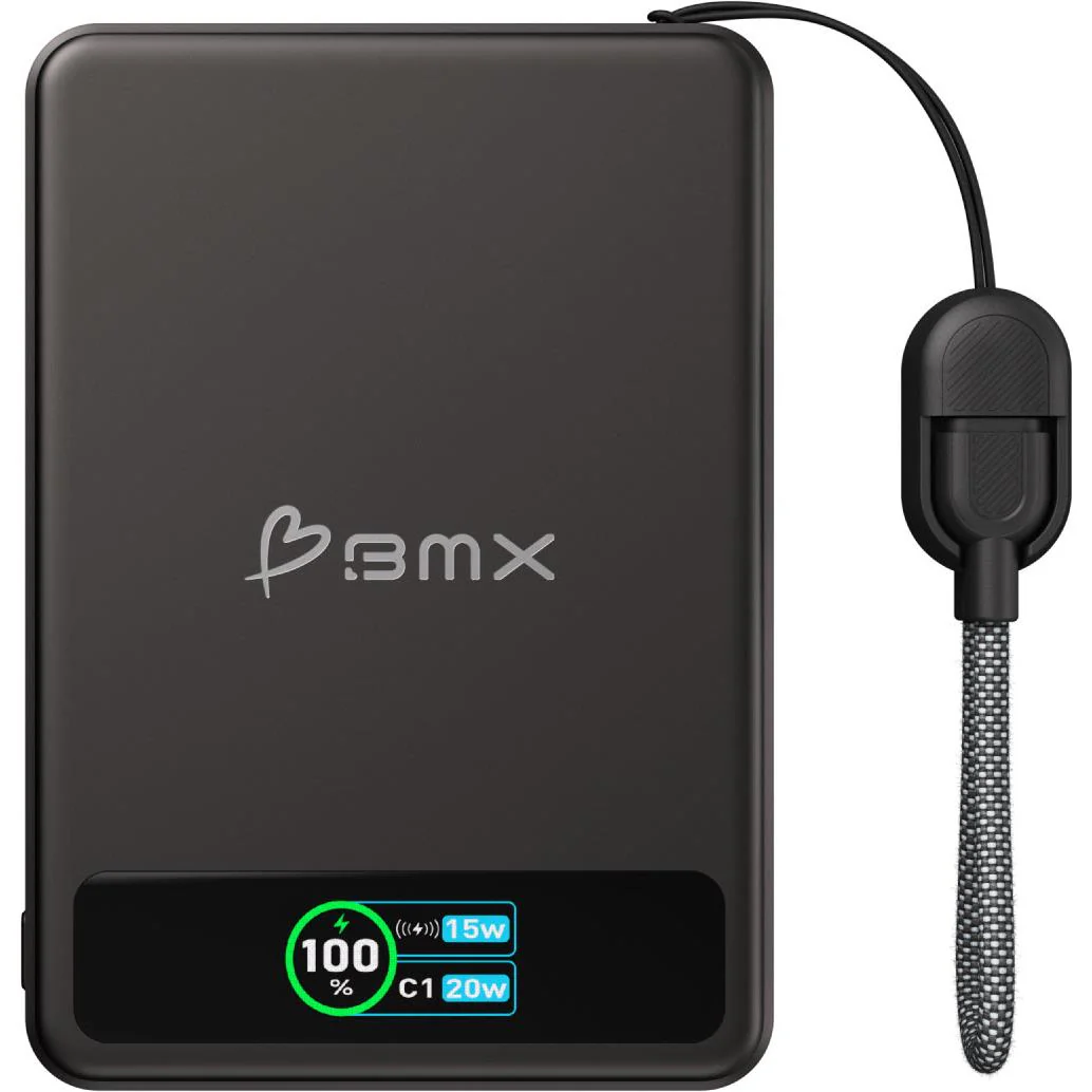 BMX SolidSafe 5K Solid-State Magnetic Power Bank (Black)