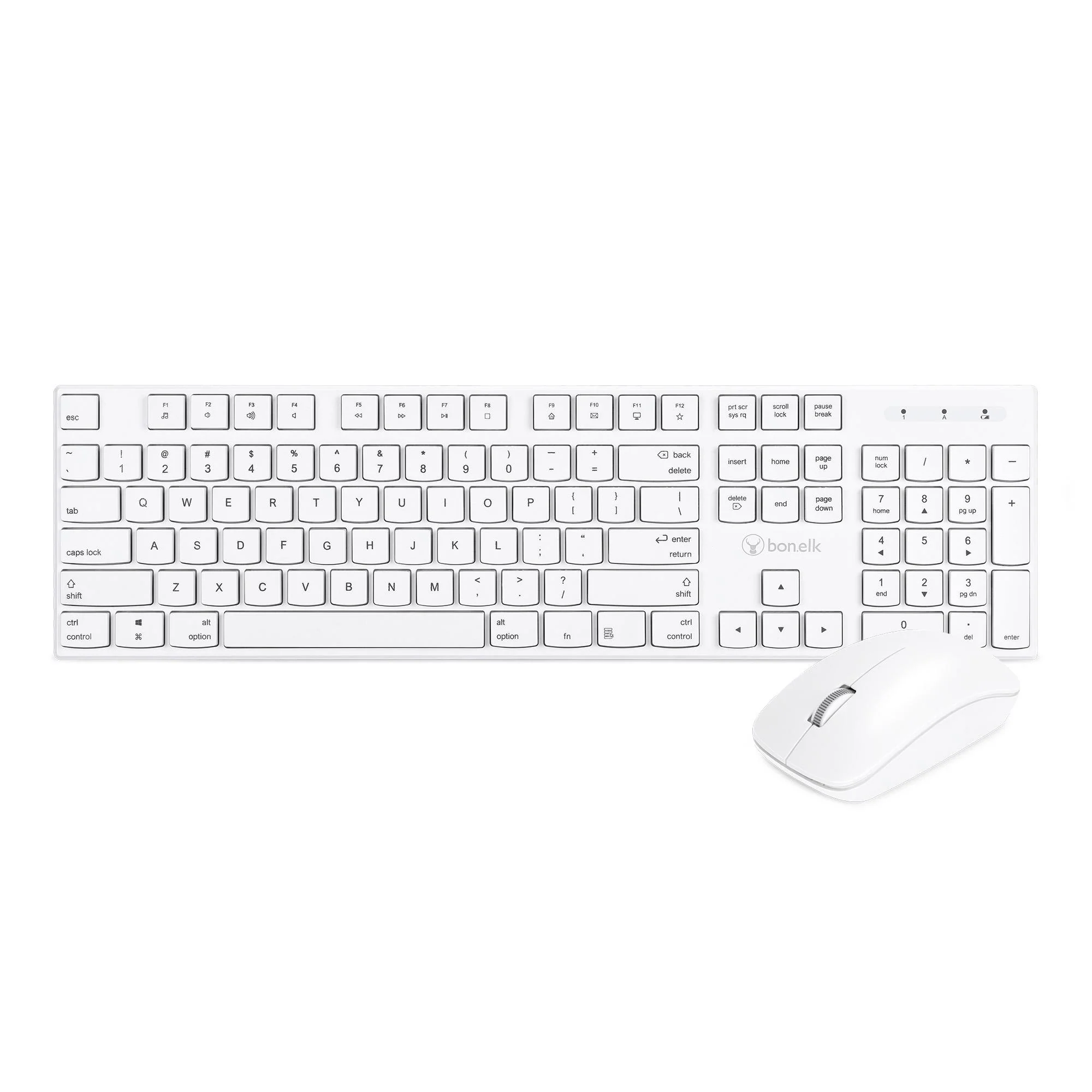 Bonelk KM-314 Slim Wireless Keyboard and Mouse Combo (White) - Image 2