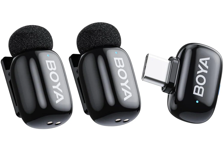 BOYA Mini 2 Dual Wireless Microphone - Lightning with Case (Black) - Image 3
