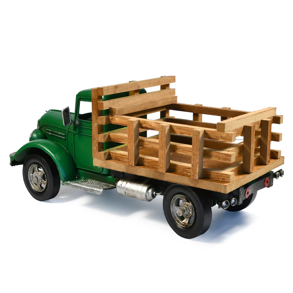Boyle Auto Petit Farm Truck Metal Ornament Figurine 37x17cm (Green) - Image 4