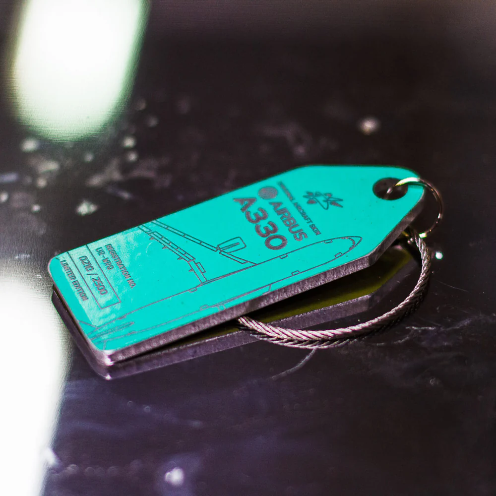 Boyle Aviationtag Keychain Airbus A330 Windrose Tag 14.5cm (Mint) - Image 3