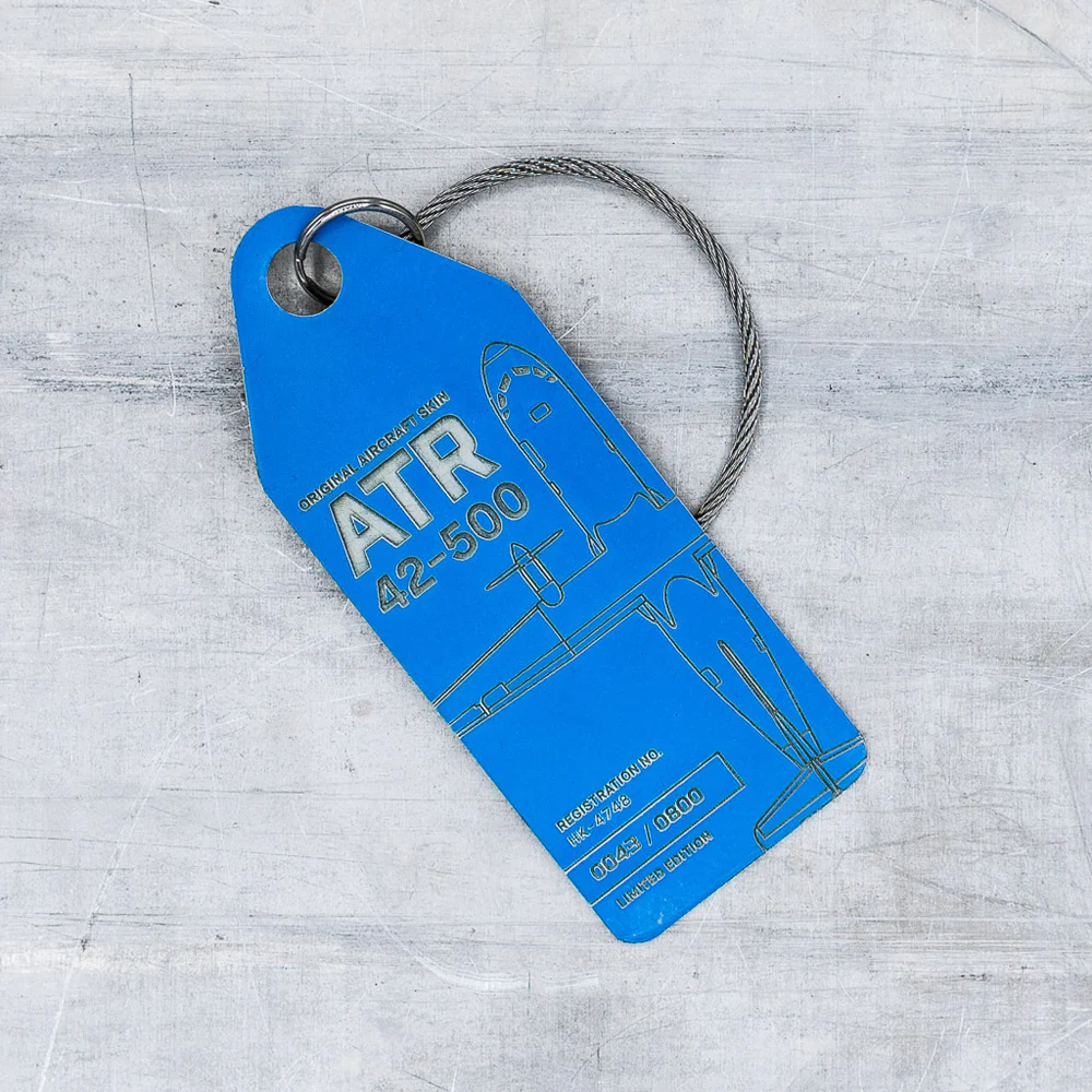 Boyle Aviationtag Keychain ATR 42 Tag Aircraft Skin Satena 14.5cm (Blue) - Image 2