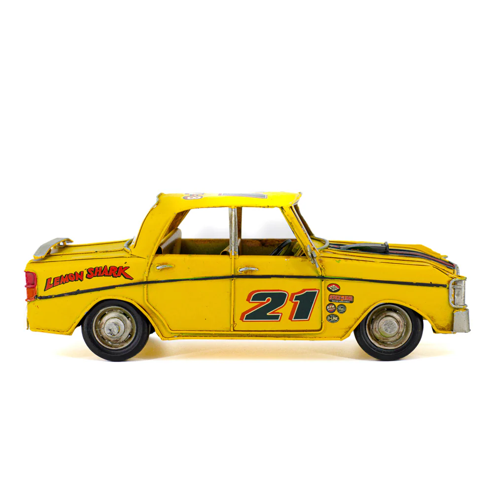 Boyle Metal Display Ford GT-HO Handmade Ornament Home Decor 27cm (Yellow) - Image 4