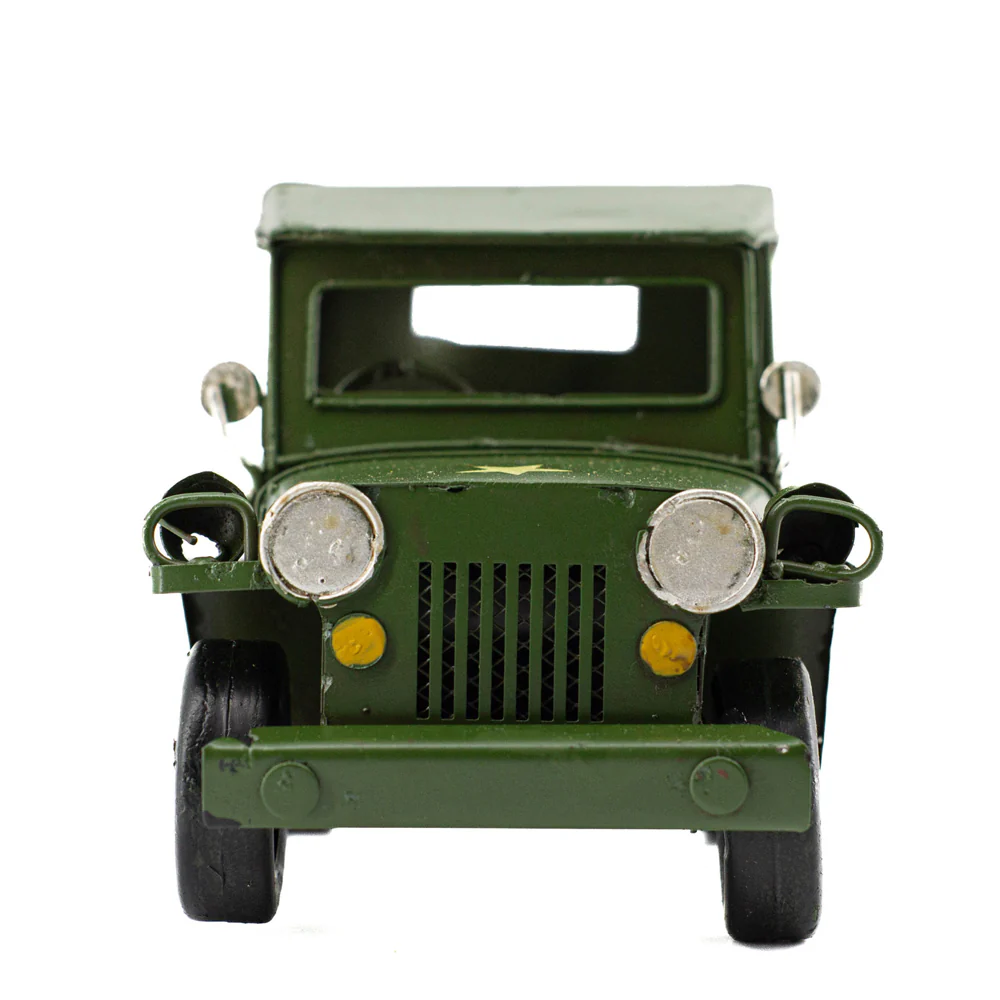Boyle Metal Display Jeep with Canopy Handmade Ornament Home Decor 17cm - Image 2