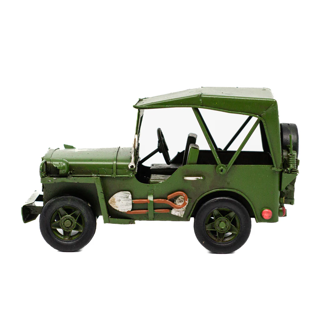 Boyle Metal Display Jeep with Canopy Handmade Ornament Home Decor 17cm - Image 3