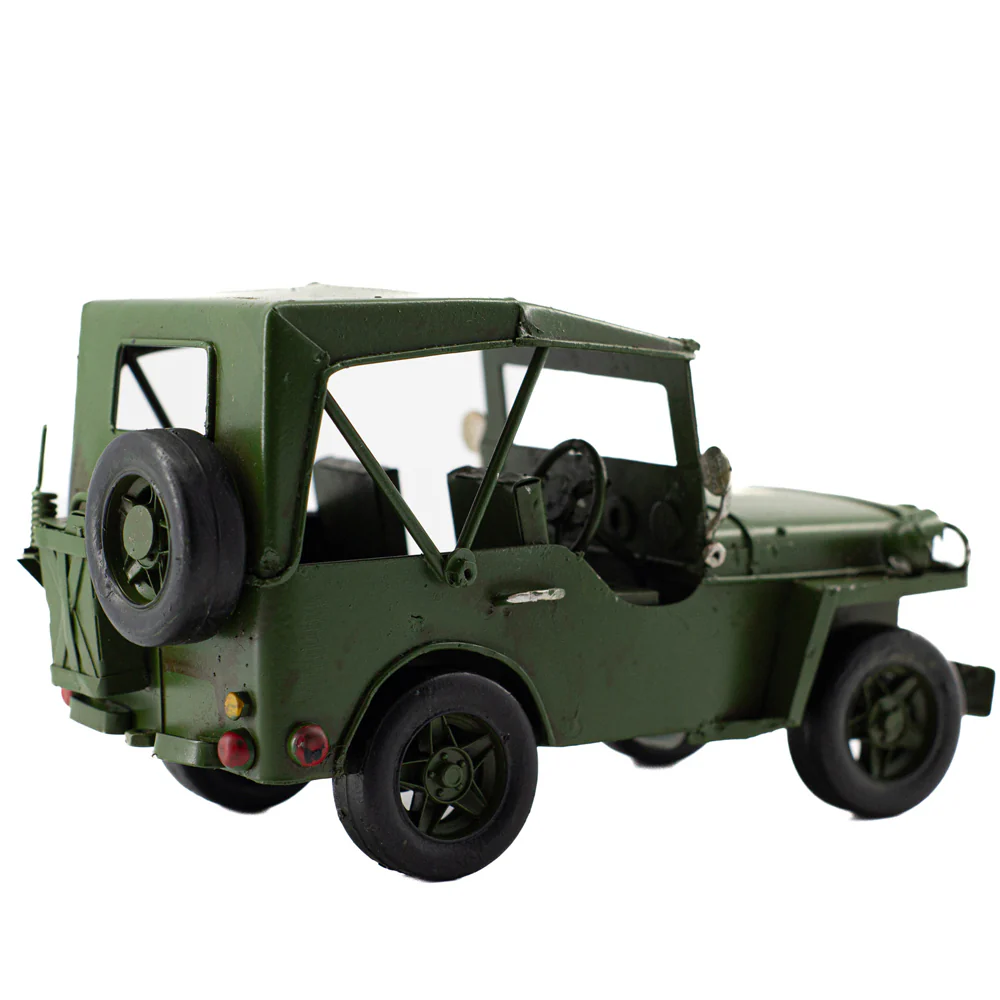 Boyle Metal Display Jeep with Canopy Handmade Ornament Home Decor 17cm - Image 6