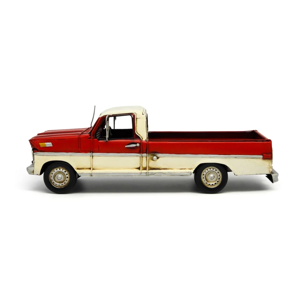 Boyle Metal Ornament Figurine 1970 Ford F-100 Ranger Car 33cm (Red) - Image 4