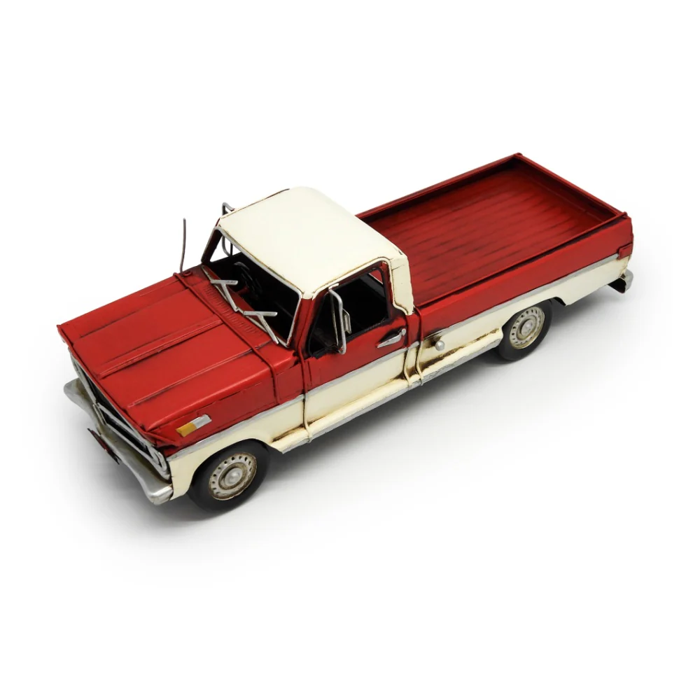 Boyle Metal Ornament Figurine 1970 Ford F-100 Ranger Car 33cm (Red) - Image 5