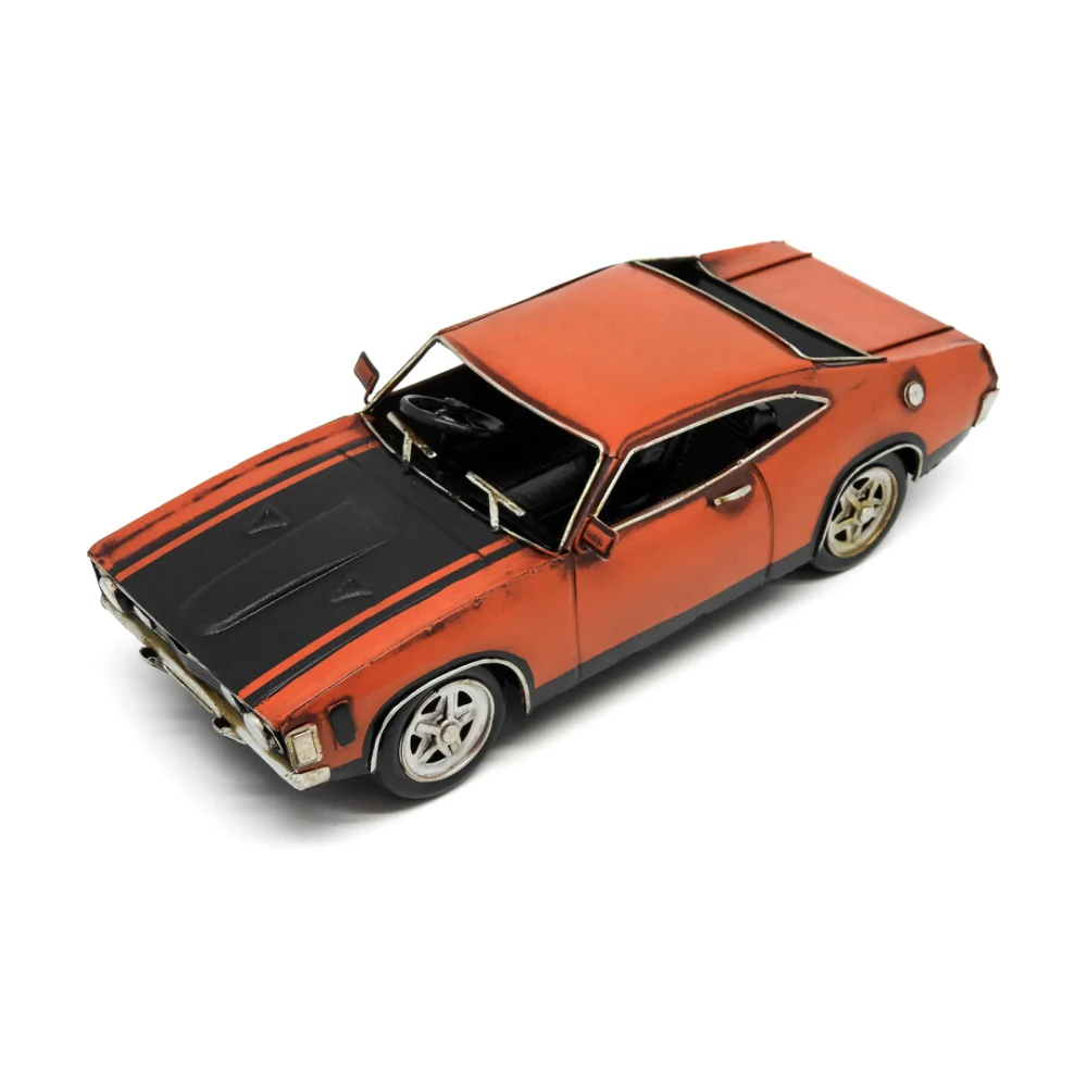 Boyle Metal Ornament Figurine 1972 Ford Falcon XS GT Coup Car 26x12cm (Orange) - Image 5