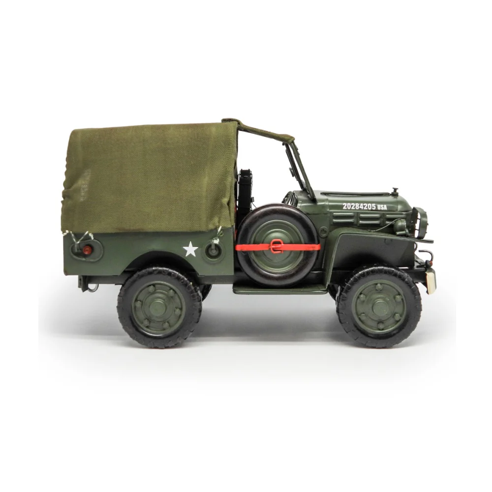Boyle Metal Ornament Figurine Army Jeep Truck 34cm (Green) - Image 2