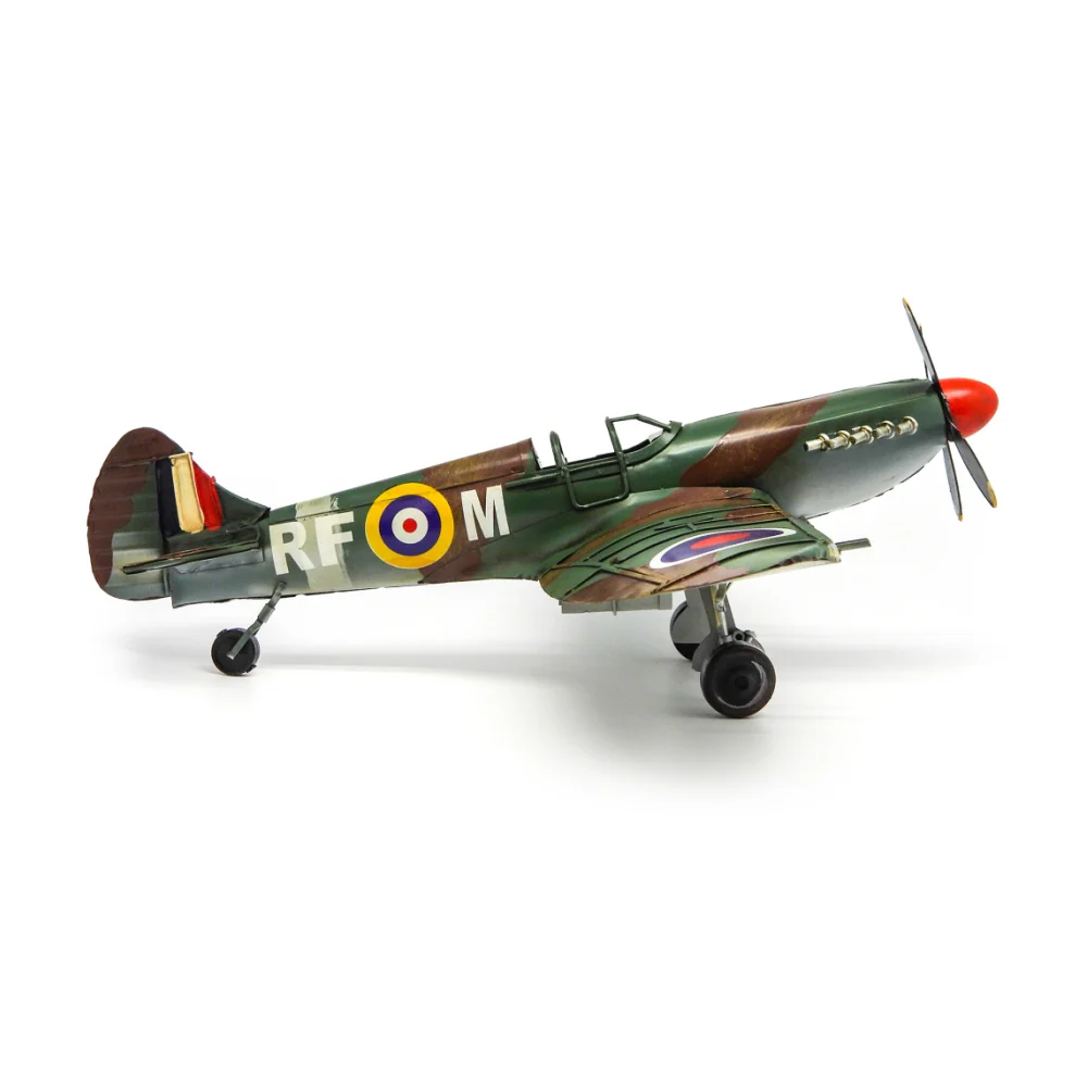 Boyle Metal Ornament Home Decor Collectible 1940 Spit Fire Plane 46x40x18cm - Image 2