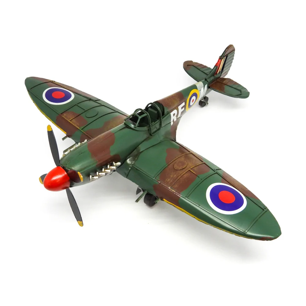 Boyle Metal Ornament Home Decor Collectible 1940 Spit Fire Plane 46x40x18cm - Image 5