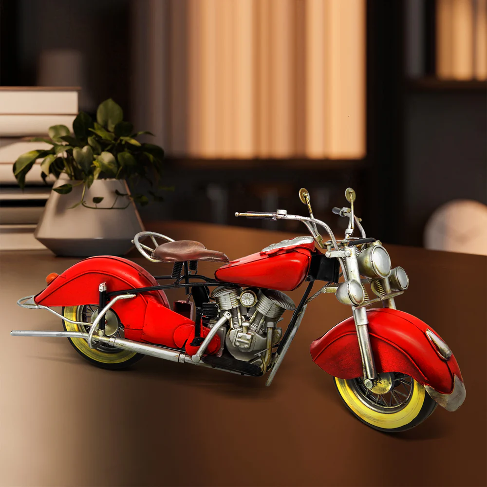 Boyle Metal Ornament Home Decor Collectible 1948 Chief Motorcycle 41x21x20.8cm - Image 7