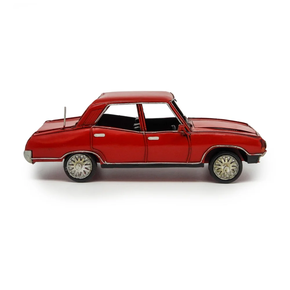 Boyle Metal Ornament Home Decor Collectible 1974 Leyand P76 Car 26x11x9cm (Red) - Image 2