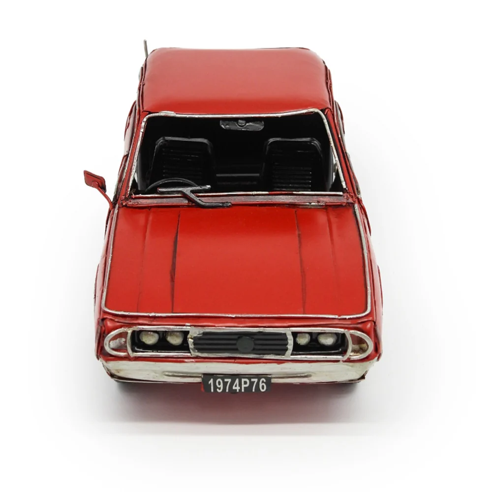 Boyle Metal Ornament Home Decor Collectible 1974 Leyand P76 Car 26x11x9cm (Red) - Image 3
