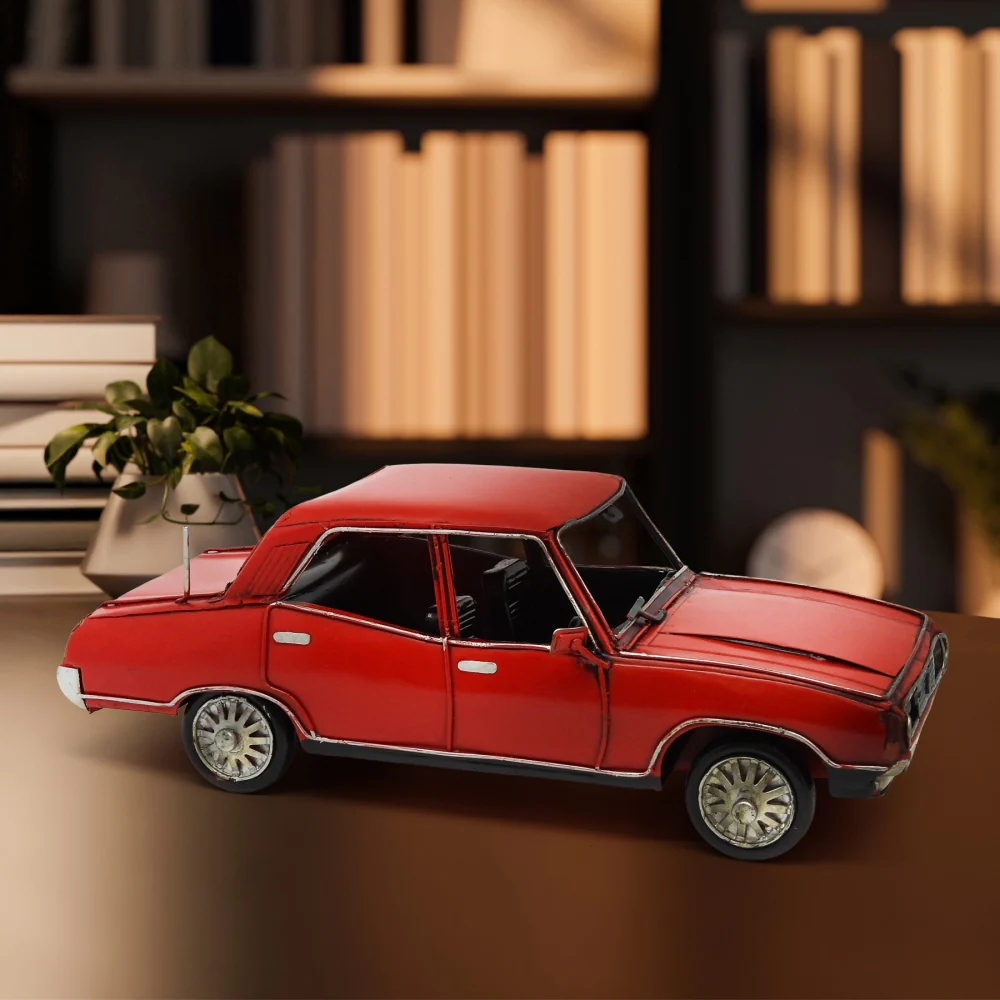 Boyle Metal Ornament Home Decor Collectible 1974 Leyand P76 Car 26x11x9cm (Red) - Image 6
