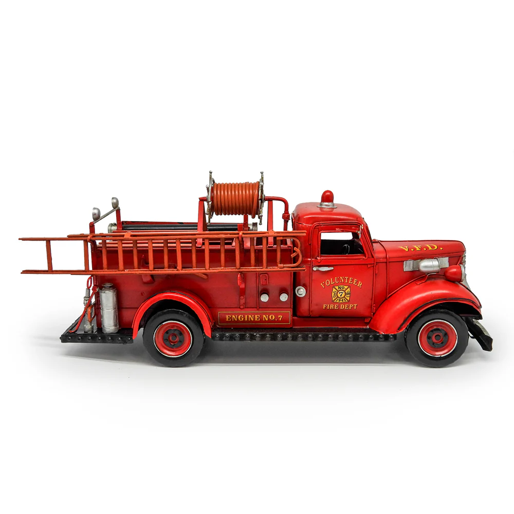 Boyle Metal Ornament Home Decor Collectible Chevy Fire Truck 45x14.5x19cm - Image 3
