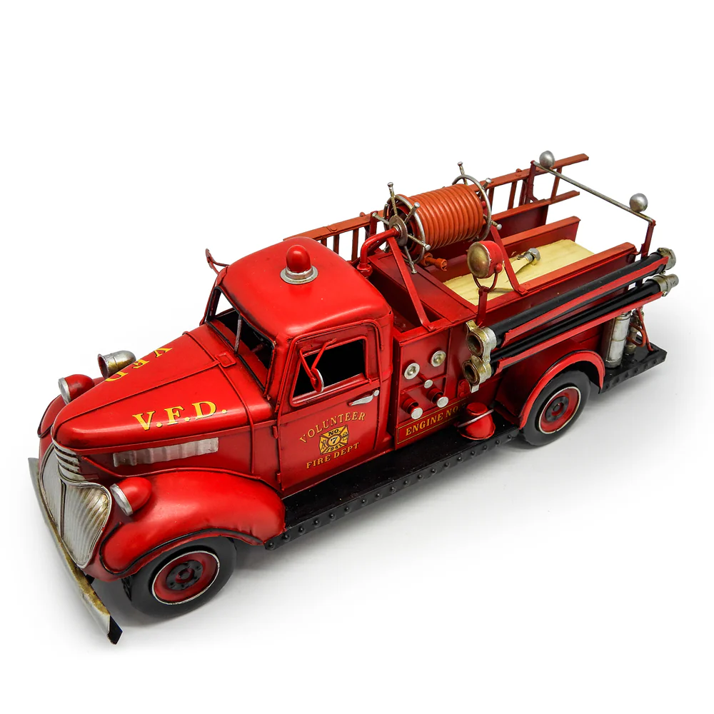 Boyle Metal Ornament Home Decor Collectible Chevy Fire Truck 45x14.5x19cm - Image 6
