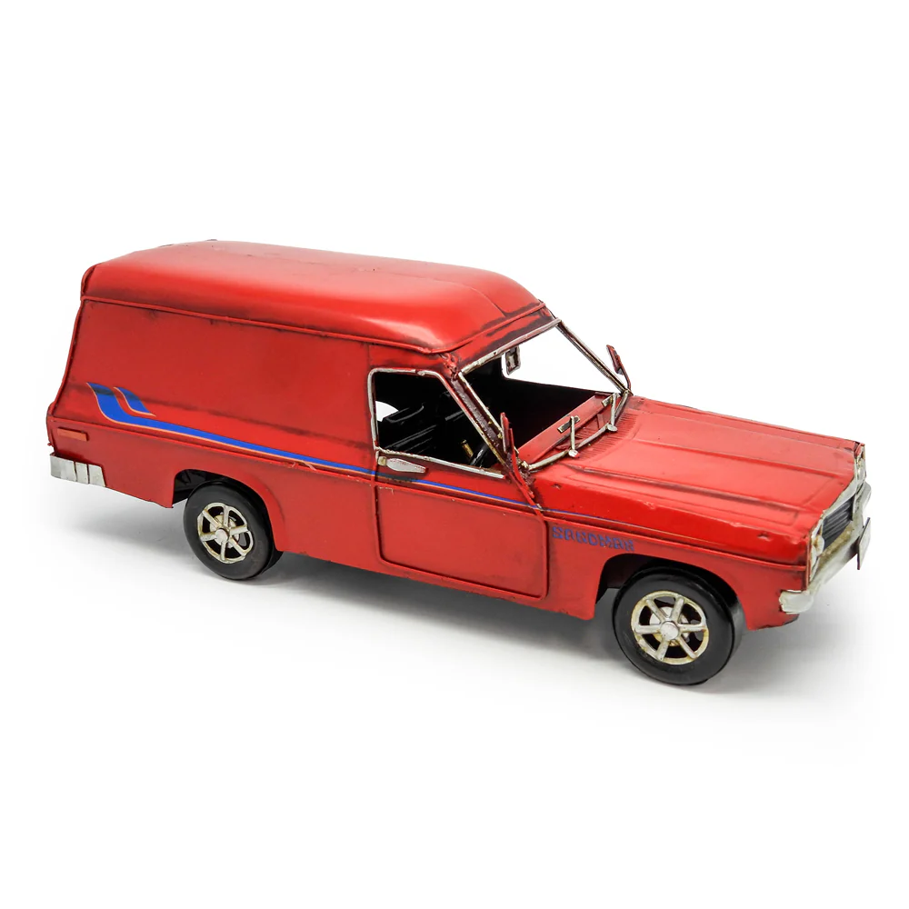 Boyle Metal Ornament Home Decor Collectible Holden HQ Sandman Car 28x12x10cm (Red) - Image 2