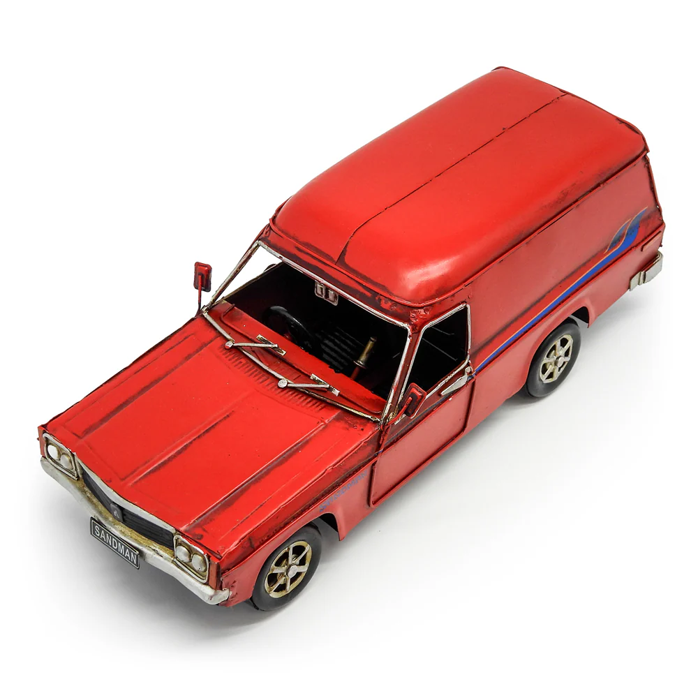 Boyle Metal Ornament Home Decor Collectible Holden HQ Sandman Car 28x12x10cm (Red) - Image 6