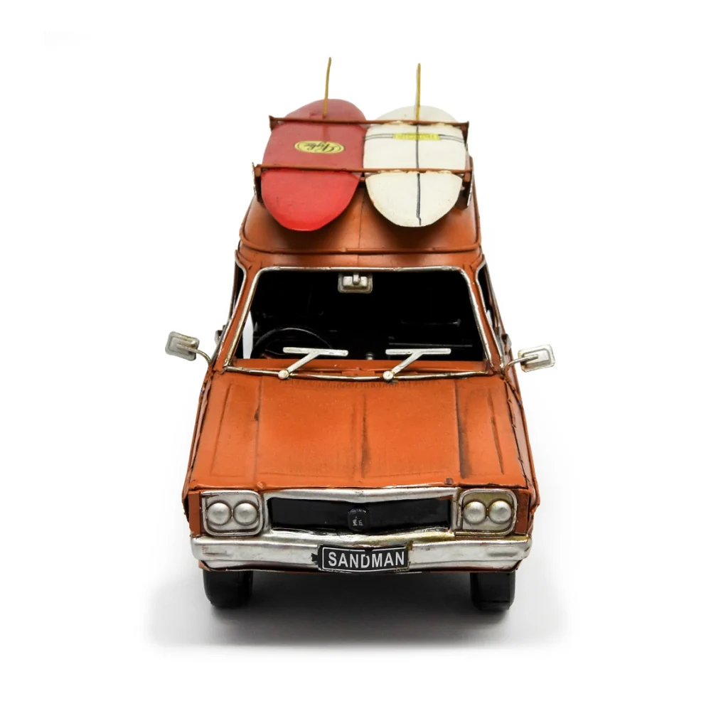 Boyle Metal Ornament Home Decor Collectible Holden Sandman Car 28x15x12cm (Orange) - Image 3