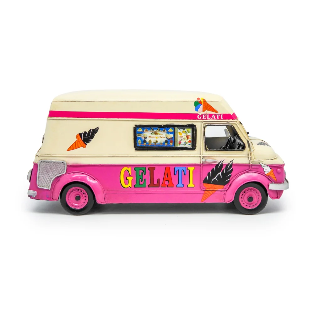 Boyle Metal Ornament Home Decor Collectible Ice Cream Truck Without Music 32cm - Image 2