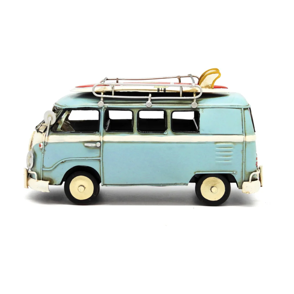 Boyle Metal Ornament Home Decor Collectible Kombi Van 20x9x11cm (Blue) - Image 4