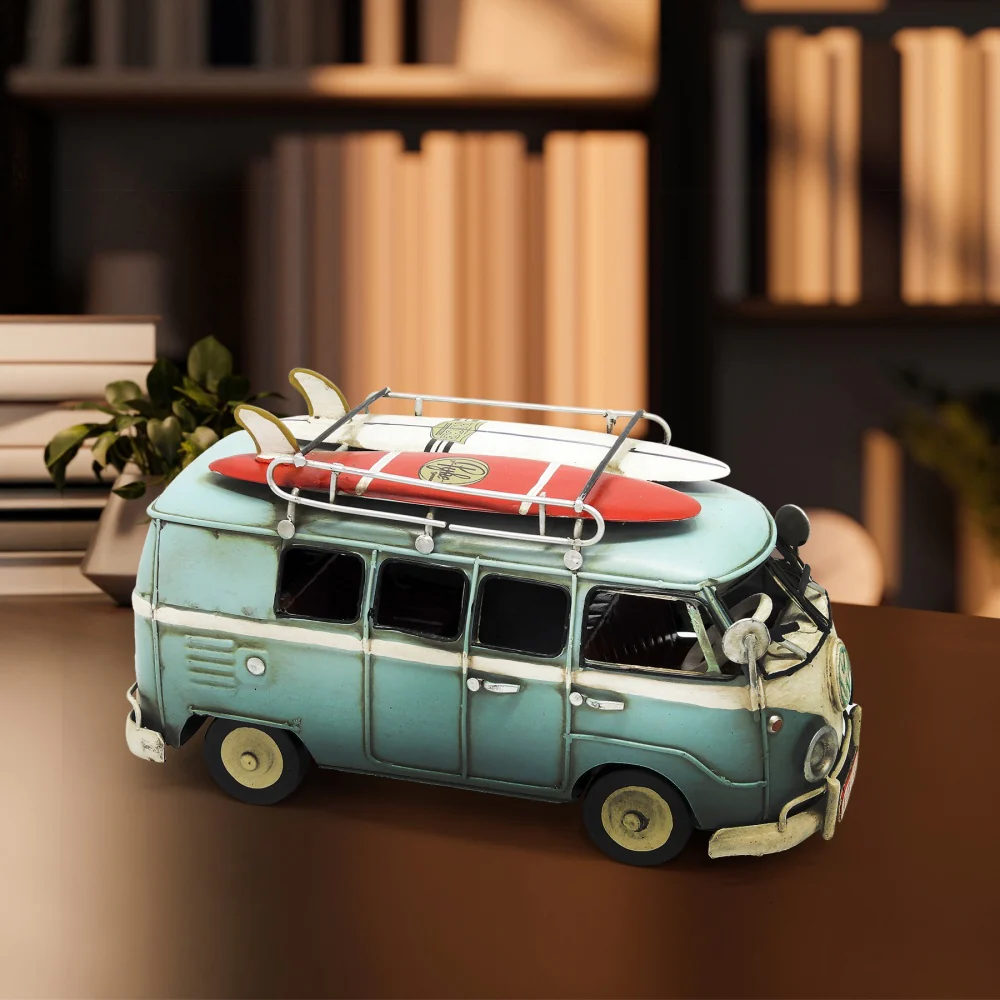 Boyle Metal Ornament Home Decor Collectible Kombi Van 20x9x11cm (Blue) - Image 6
