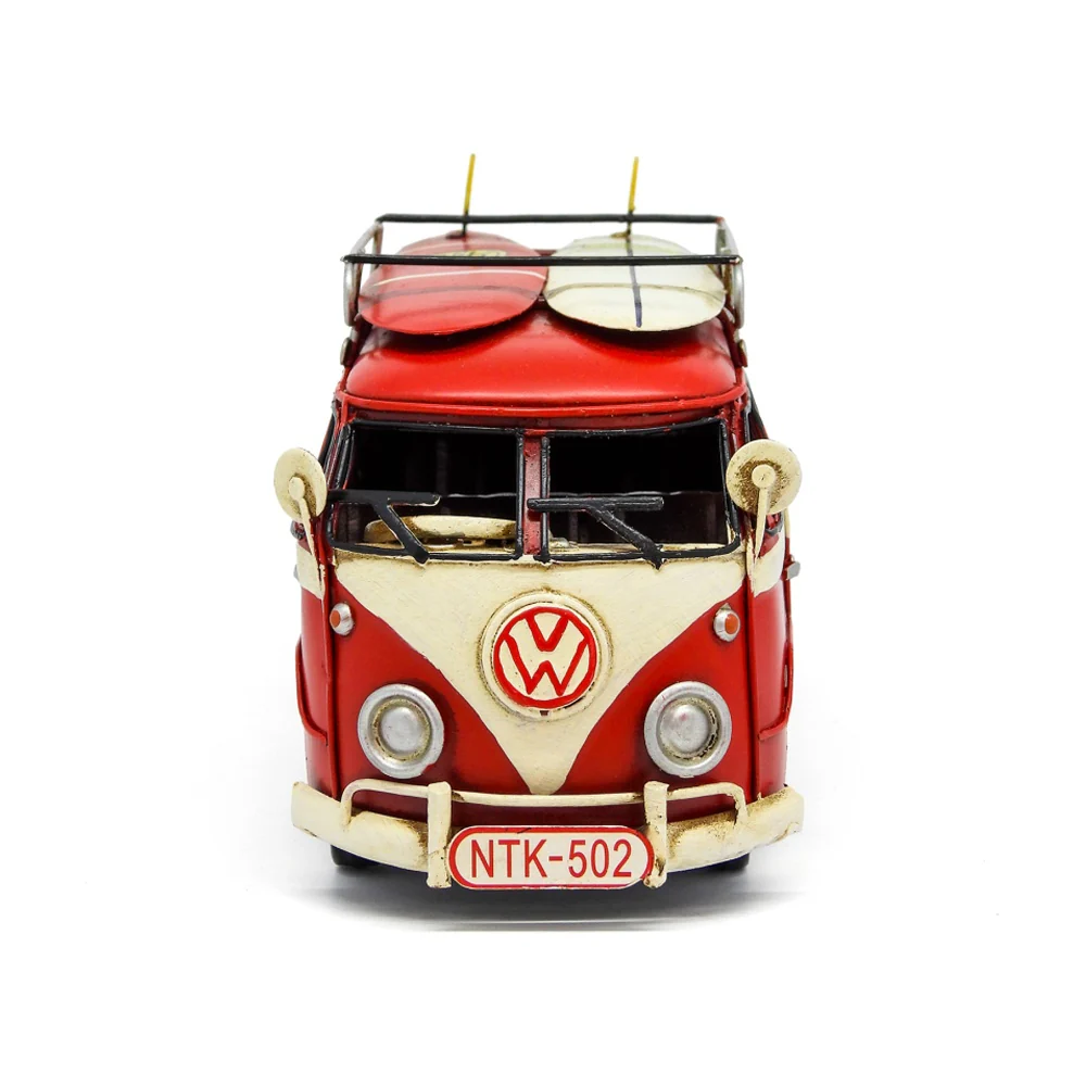 Boyle Metal Ornament Home Decor Collectible Kombi Van 20x9x11cm (Red) - Image 3