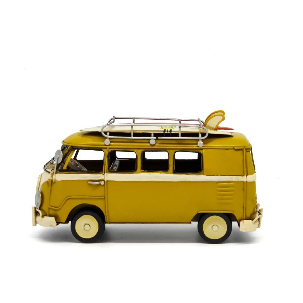 Boyle Metal Ornament Home Decor Collectible Kombi Van 20x9x11cm (Yellow) - Image 4