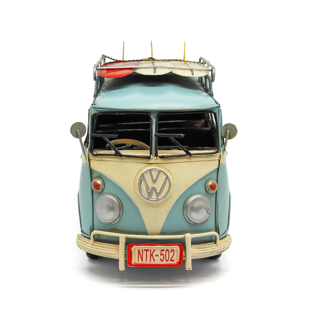 Boyle Metal Ornament Home Decor Collectible Kombi Van 32x12.5x17cm (Blue) - Image 4