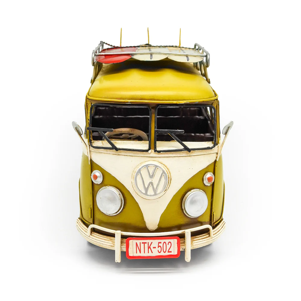 Boyle Metal Ornament Home Decor Collectible Kombi Van 32x12.5x17cm (Yellow) - Image 4