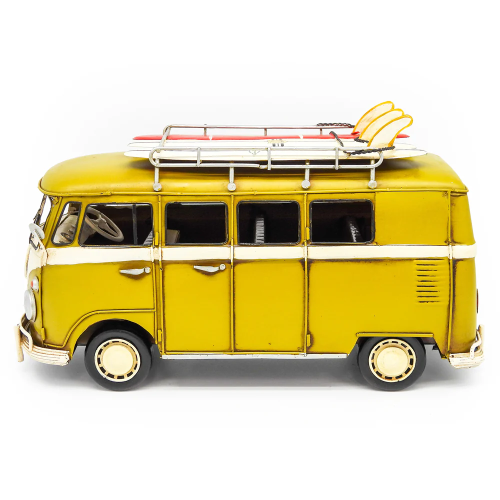 Boyle Metal Ornament Home Decor Collectible Kombi Van 32x12.5x17cm (Yellow) - Image 5