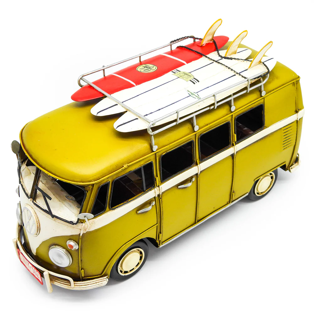 Boyle Metal Ornament Home Decor Collectible Kombi Van 32x12.5x17cm (Yellow) - Image 6