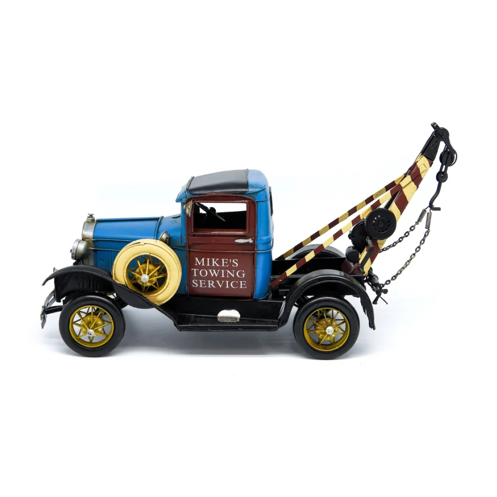 Boyle Metal Ornament Home Decor Collectible Old Ford Tow Truck 41x17x18cm - Image 4
