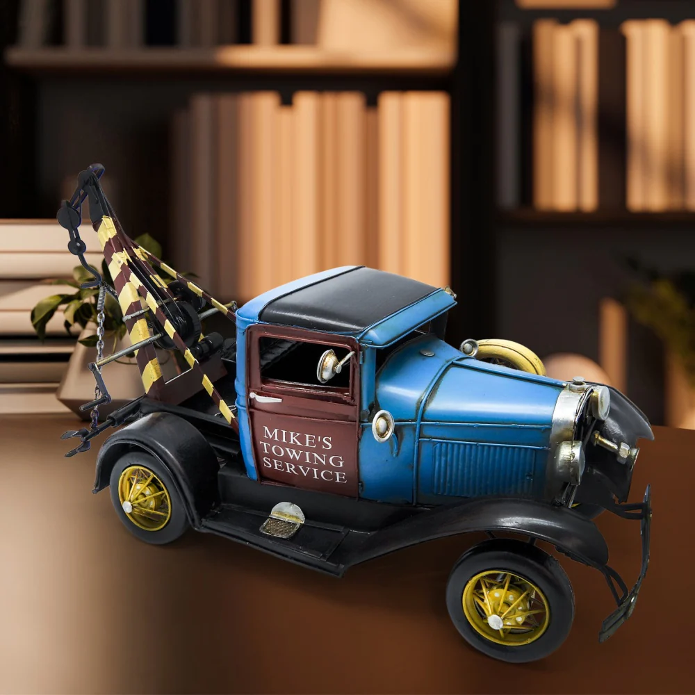 Boyle Metal Ornament Home Decor Collectible Old Ford Tow Truck 41x17x18cm - Image 6