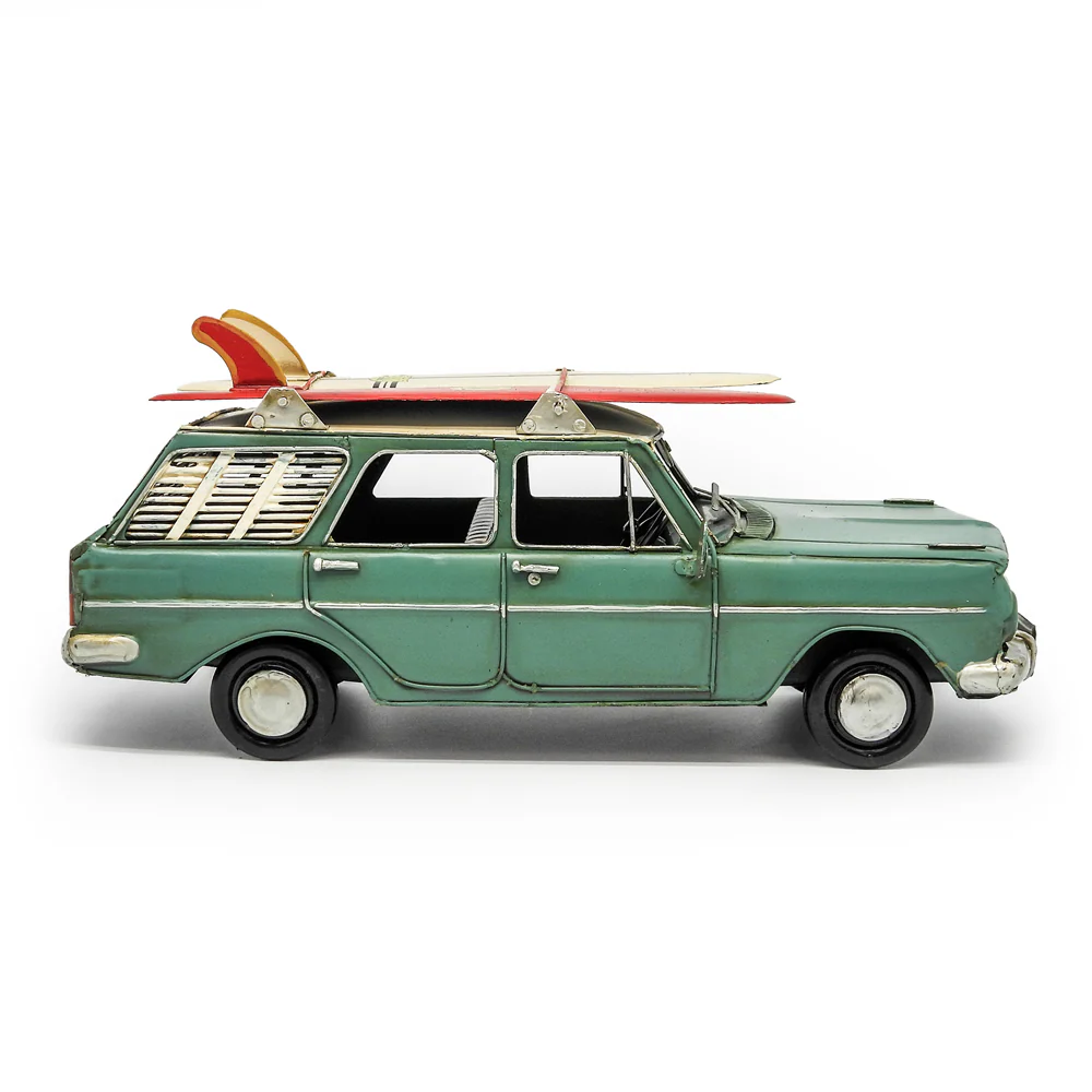 Boyle Metal Ornament Home Decor EH Station Wagon Car with Surfboards 29cm - Image 3