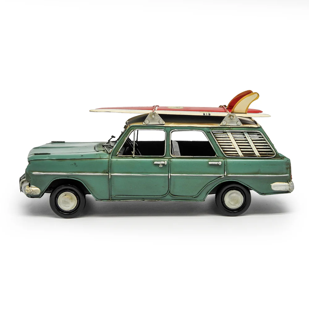Boyle Metal Ornament Home Decor EH Station Wagon Car with Surfboards 29cm - Image 5