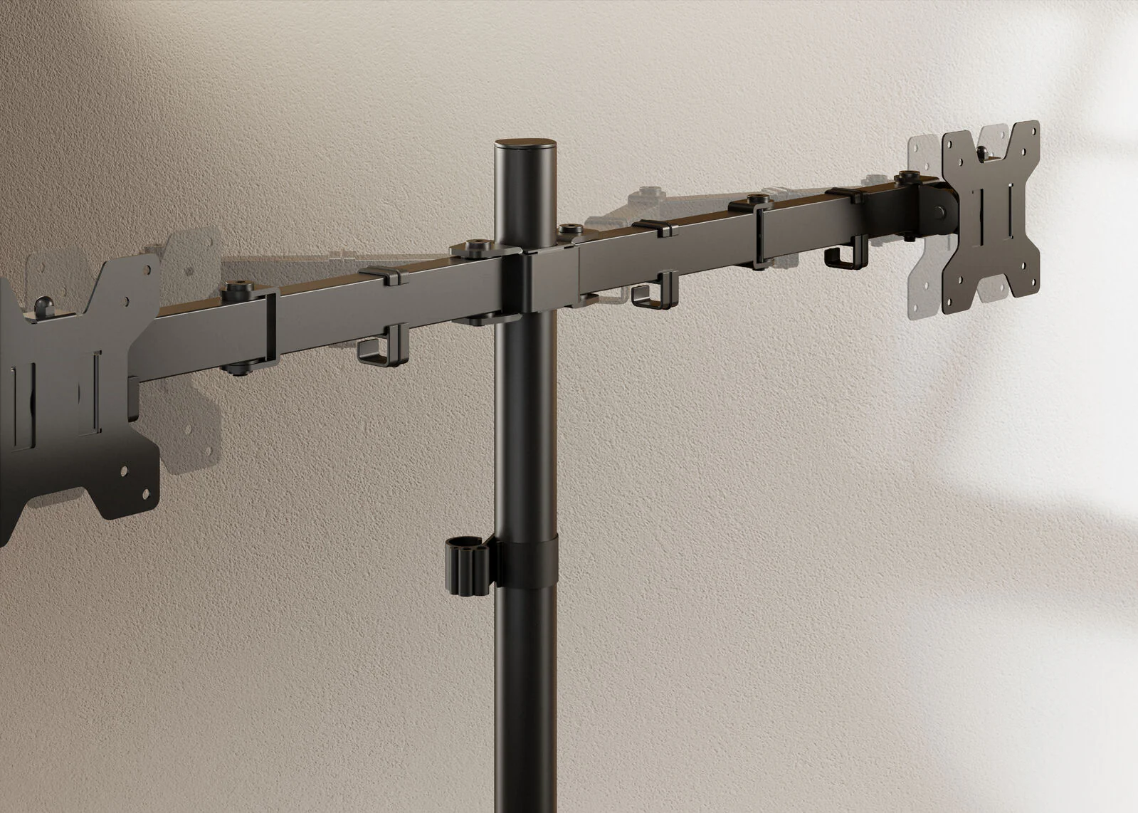 BR HOME Dual Screen Monitor Arm for 17-32" Displays Screen Holder Mount VESA (Matte Black) - Image 6